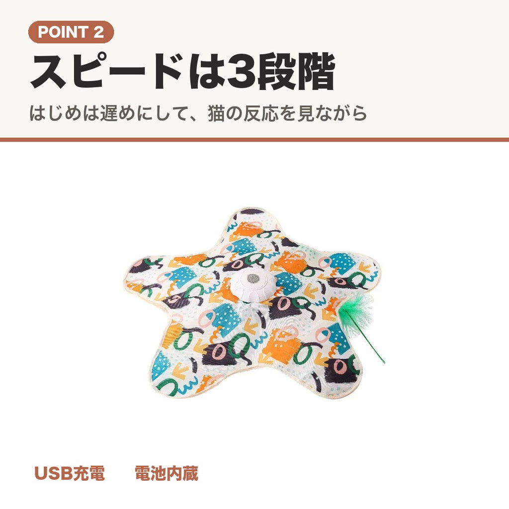 POINT 2 スピードは3段階。USB充電
