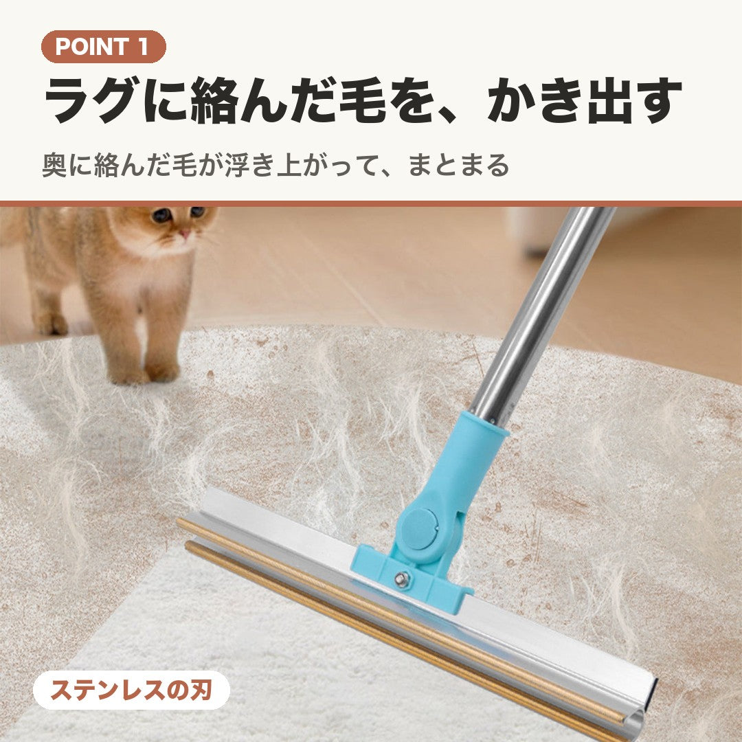 POINT 1 ラグに絡んだ毛を、かき出す
